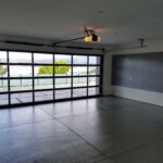 garage with windowed door