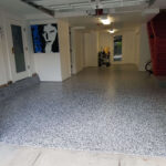 Garage with epoxy floor