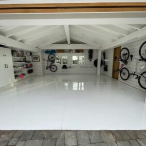 White no flake epoxy garage floor